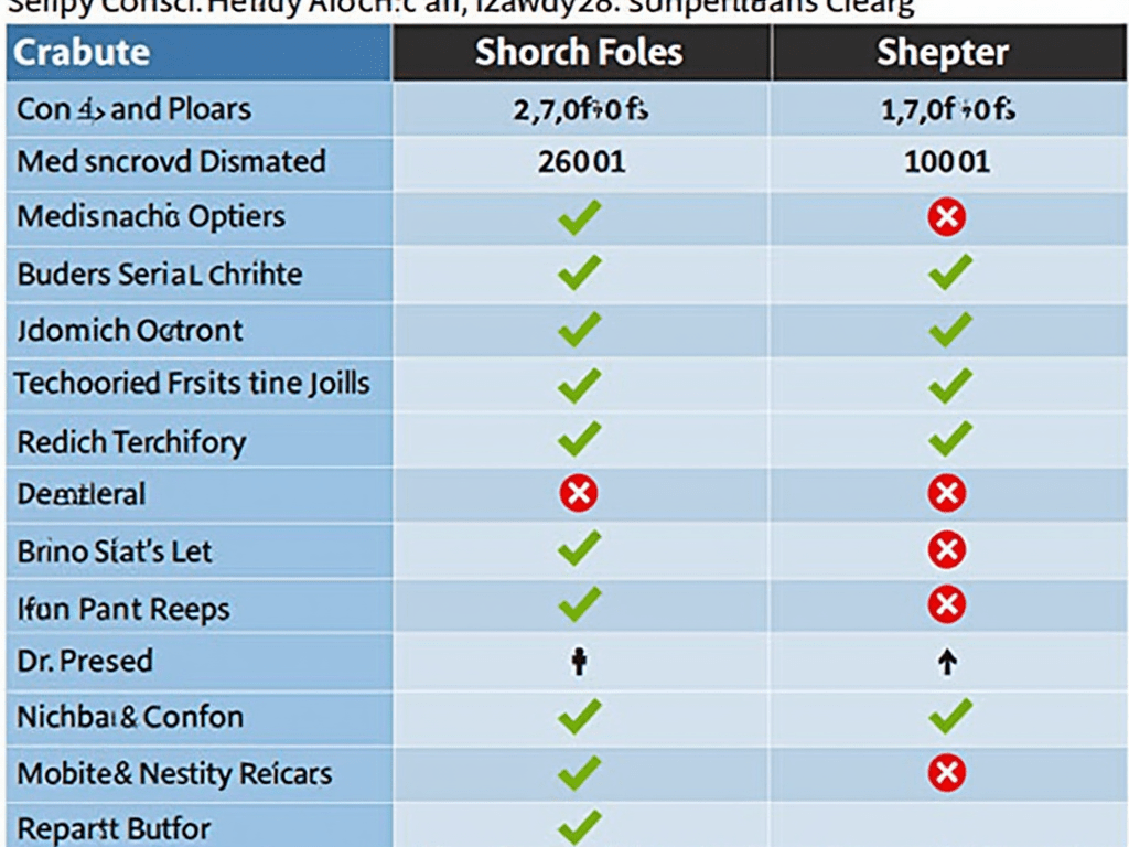 A visual comparison of popular AI content creation tools, highlighting their key features and differences.