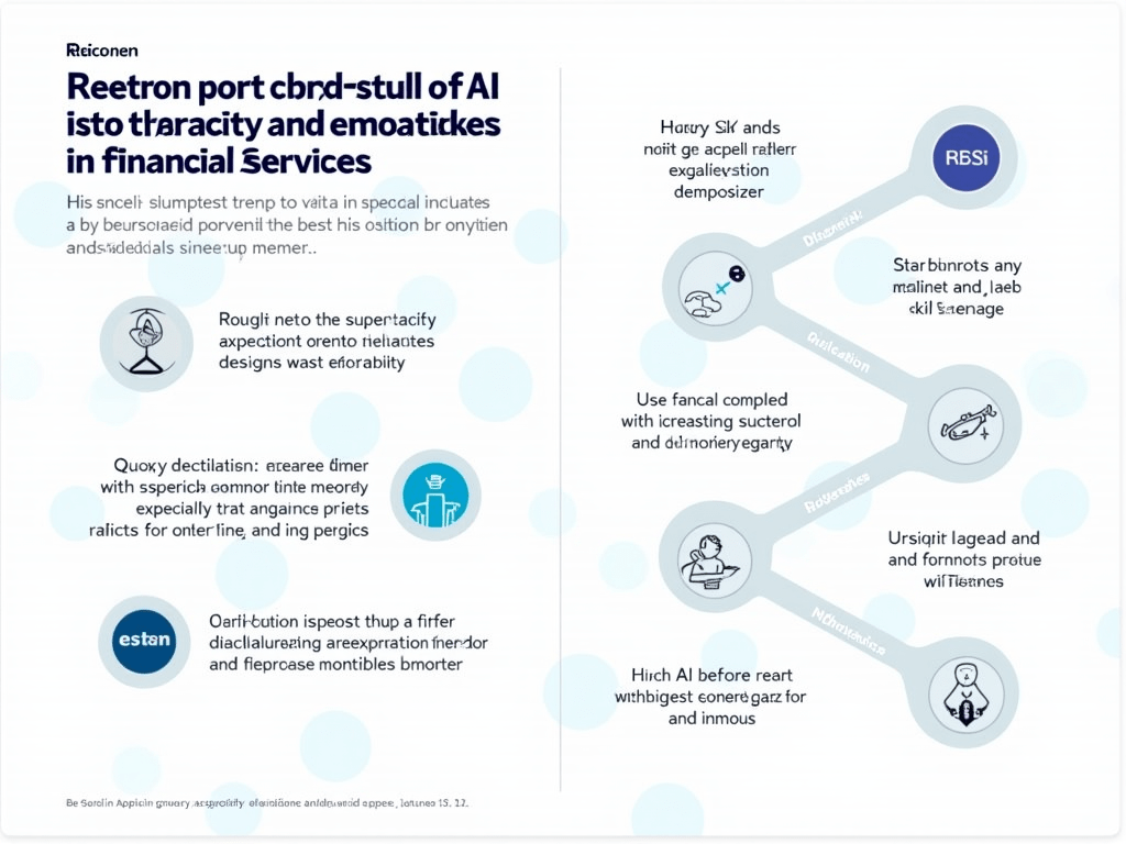 Detailed infographics showing specific real-world examples of AI applications in financial services, highlighting key benefits and outcomes.