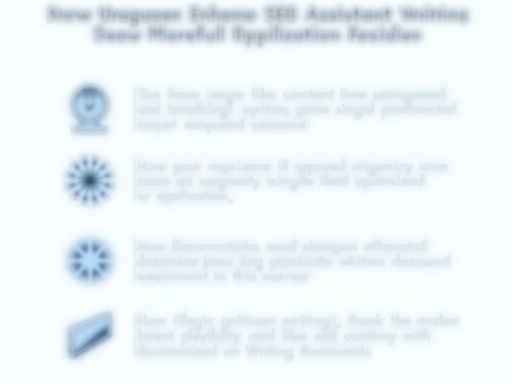 An infographic displaying how AI writing assistants enhance SEO through keyword optimization, content uniqueness, and structured writing.