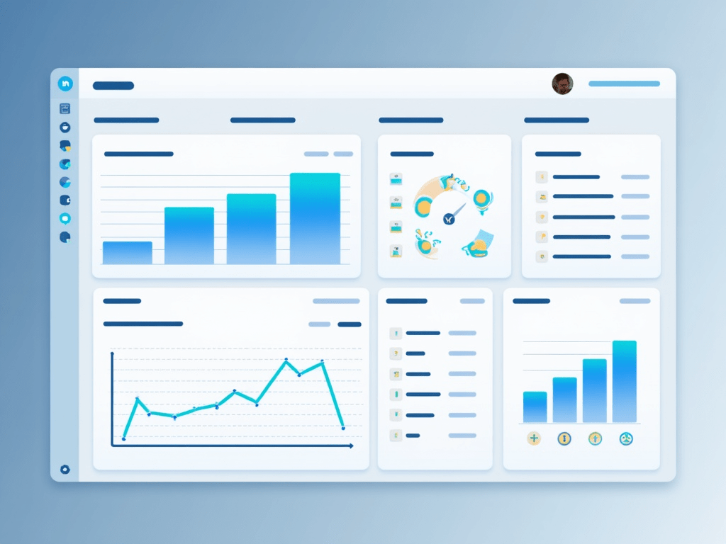 Feature a dashboard showing various metrics used to evaluate the success of AI-driven marketing campaigns.