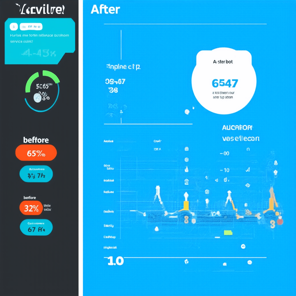 Design a visual comparison of customer service metrics before and after AI chatbot implementation. - AI-Powered Chatbots: Revolutionizing Customer Service