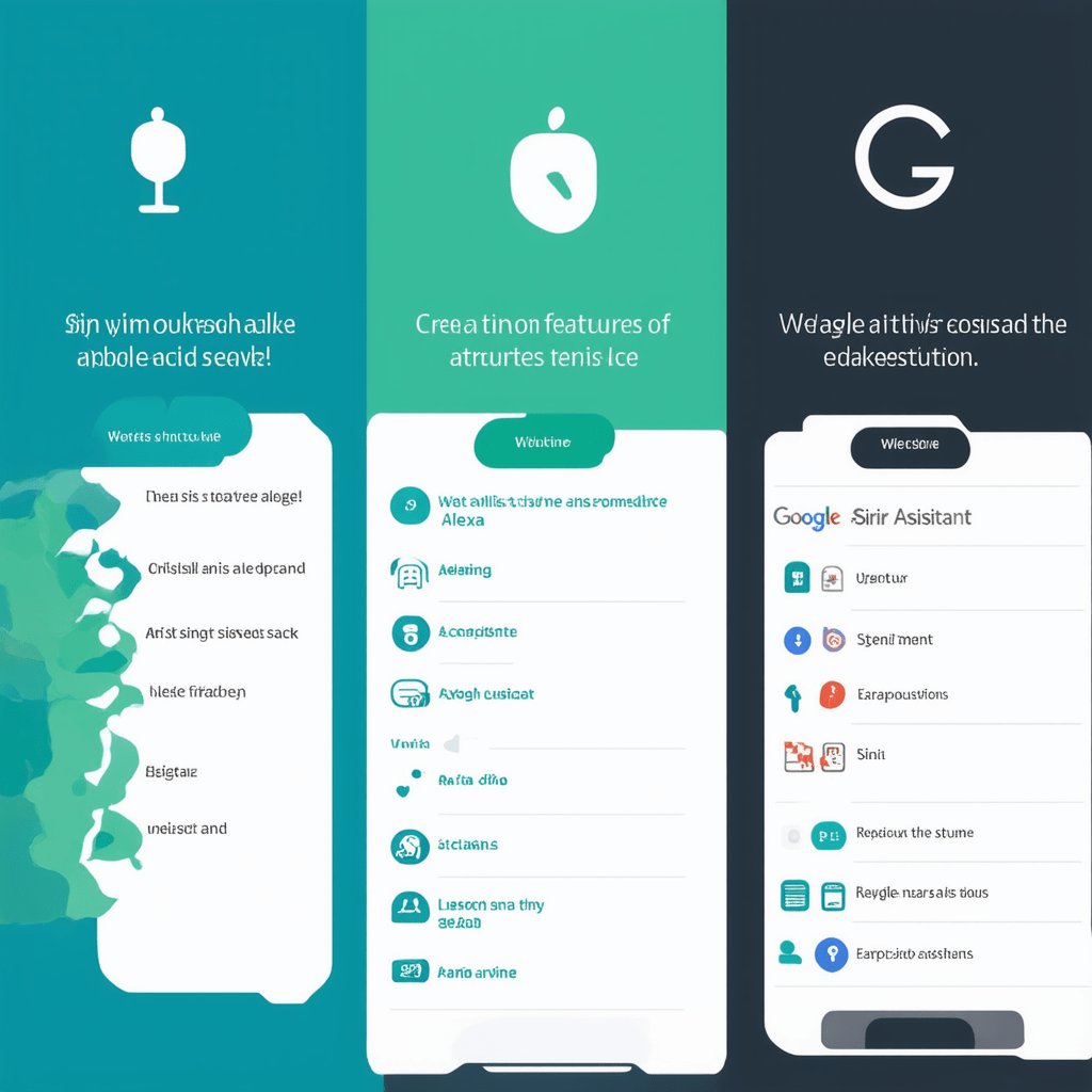 Create an infographic comparing the features of Siri, Alexa, and Google Assistant. - AI-Powered Personal Assistants: Siri, Alexa, and More