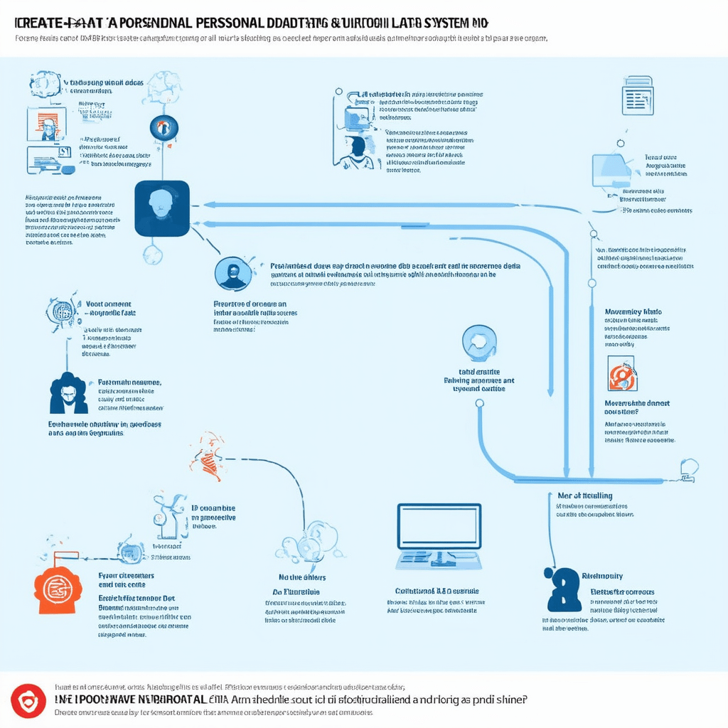 Create an infographic that illustrates the flow of personal data through various AI systems and its potential vulnerabilities.