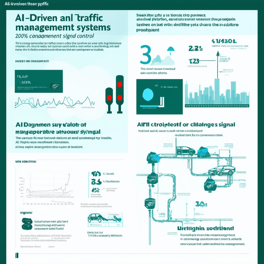 Create an infographic showing how AI-driven traffic management systems work, including data analysis and signal control. - AI in Automotive