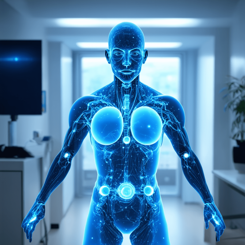 A futuristic but realistic hero image showing AI in Healthcare in action. - AI in Healthcare: Innovations and Challenges