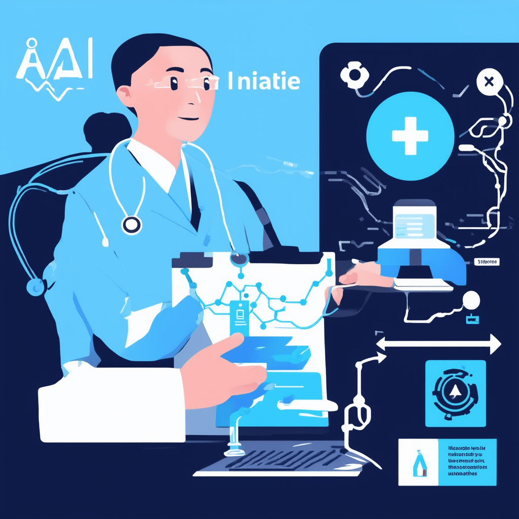 An infographic visualizing a key application of AI in Healthcare. - AI in Healthcare: Innovations and Challenges