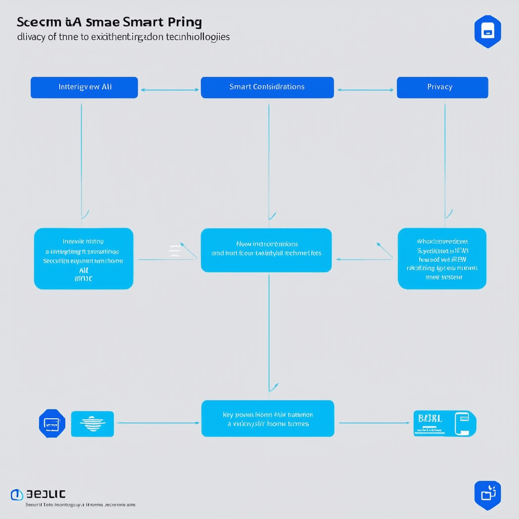 Design a flowchart showing the process of setting up a smart home with AI technologies, highlighting key considerations - AI in Smart Homes: Enhancing Everyday Life