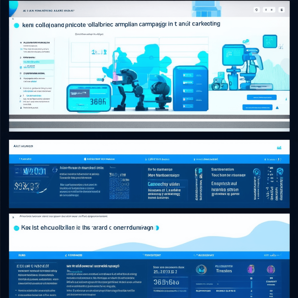 Design a visual case study of a successful AI and human collaborative marketing campaign, showing key metrics and outcomes.