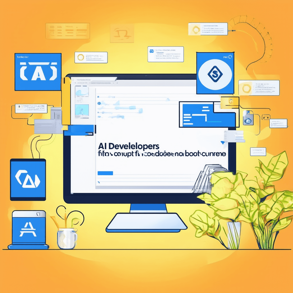 A focused, high-quality image representing the core concept of 'AI Tools for Developers'. - Essential AI Tools for Developers