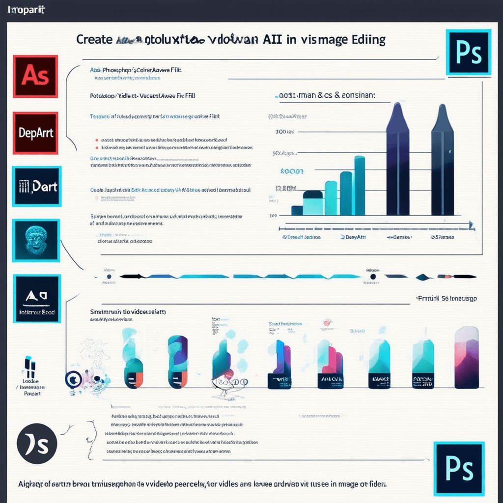 Create an infographic showing the evolution of AI in video and image editing, highlighting key tools like Adobe Photosho - How AI is Enhancing Video and Image Editing