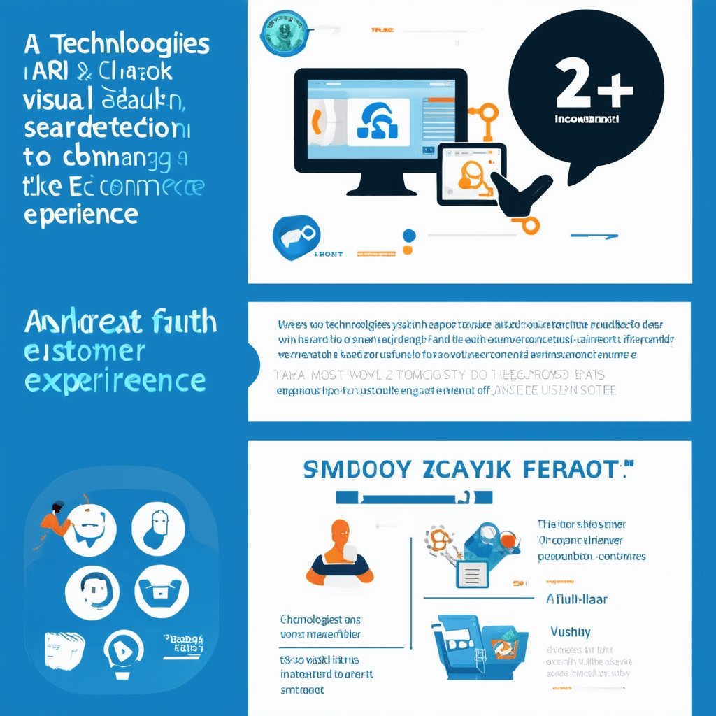 Create an infographic that illustrates how AI technologies like chatbots, visual search, and fraud detection are enhanci - How AI is Reshaping E-commerce