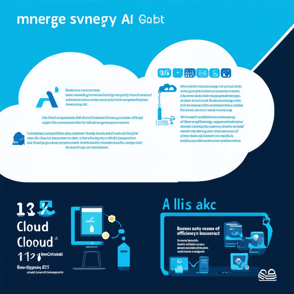 Create an infographic that visualizes the synergy between AI and cloud computing, highlighting their combined impact on - How AI is Transforming Cloud Computing