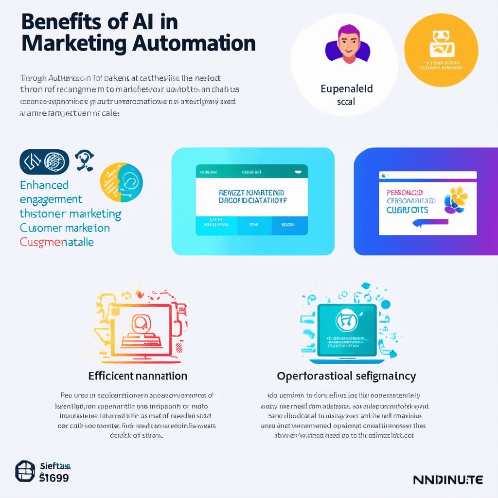Create an infographic summarizing the benefits of AI in marketing automation, including concepts like enhanced customer - How Businesses Can Leverage AI for Marketing Automation