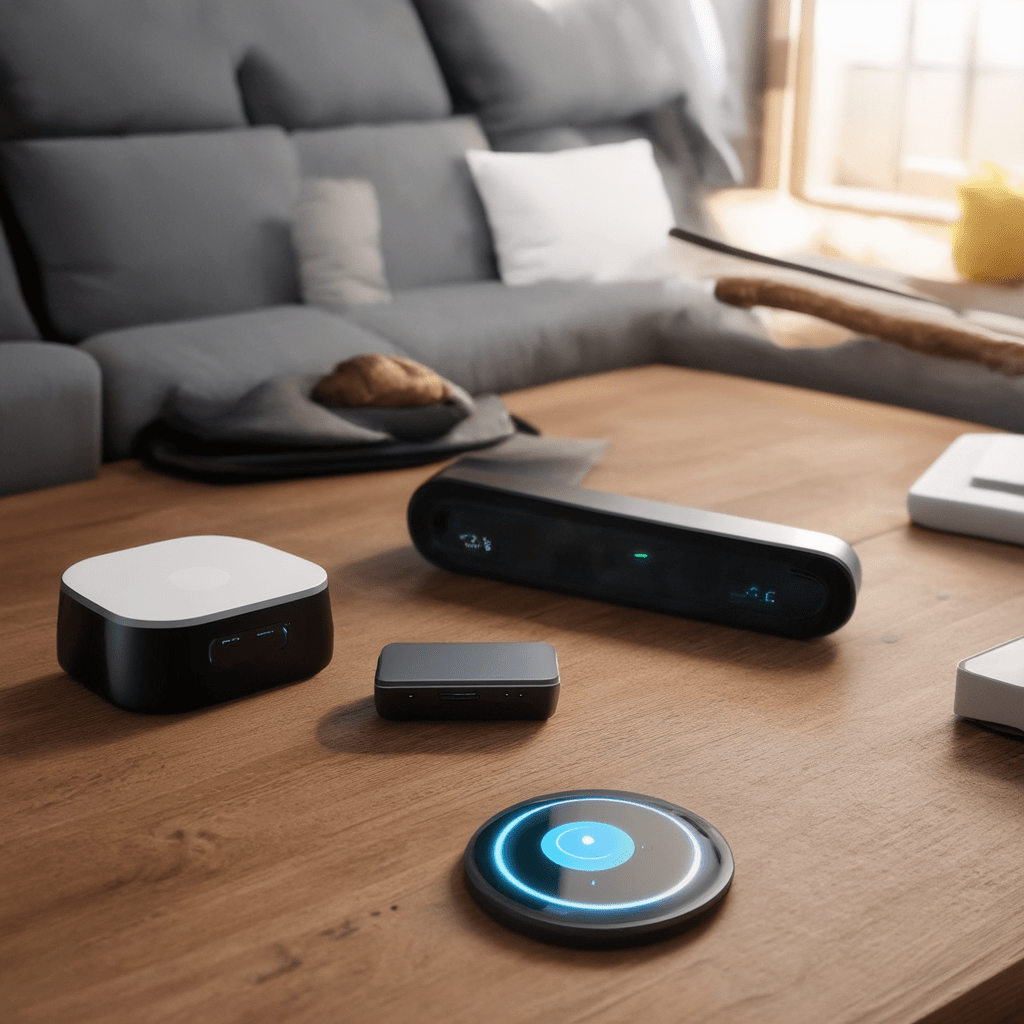 Requesting an image showcasing futuristic smart home devices in use, highlighting their intuitive and responsive technol - The Biggest Tech Trends to Watch in 2025