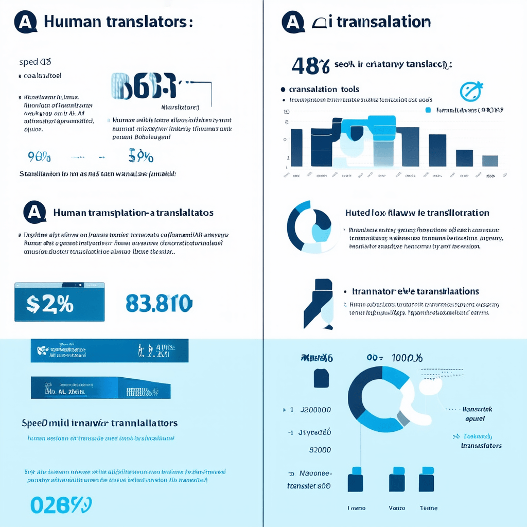 Create an infographic comparing the speed, cost, and accuracy of AI translation tools versus human translators. - The Evolution of AI-Powered Translation Tools