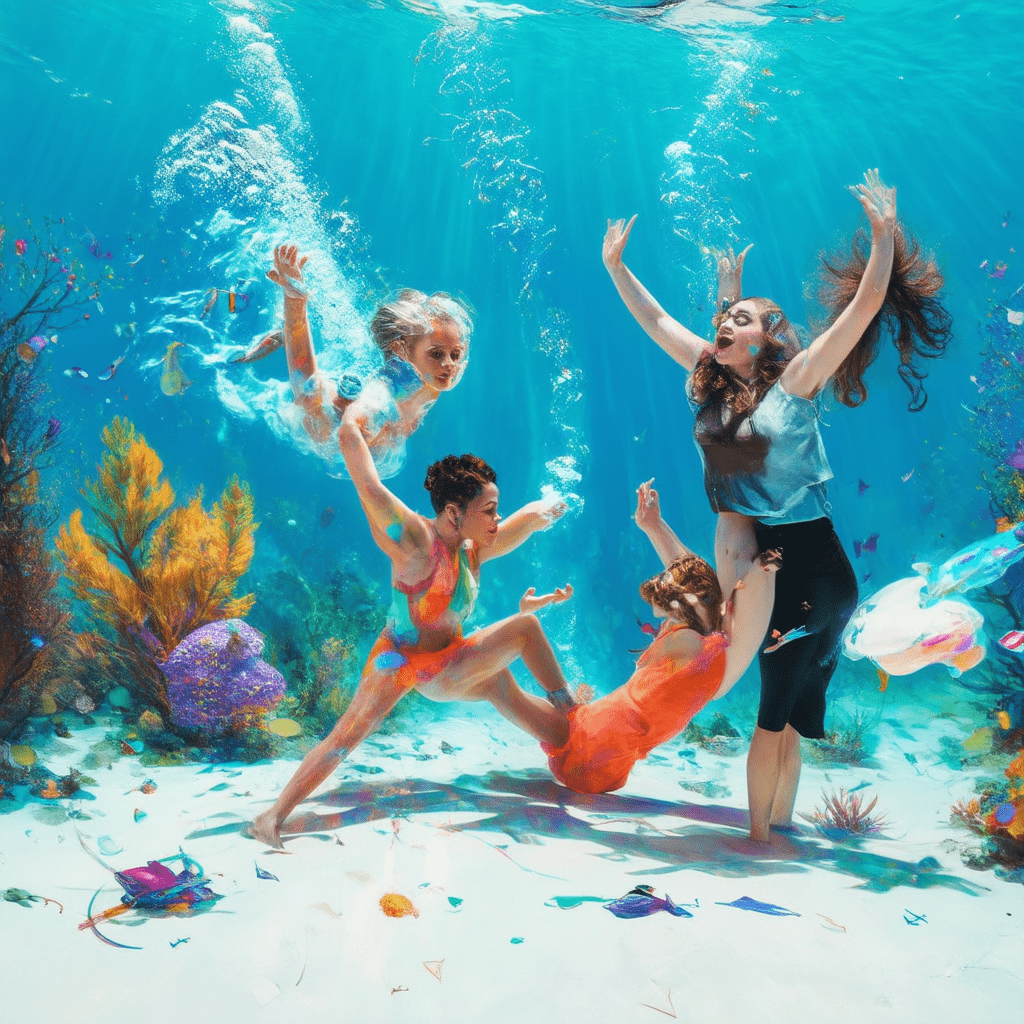 Create an inspirational image that captures the essence of beginners diving into the world of AI-generated art and music - The Future of AI-Generated Art and Music