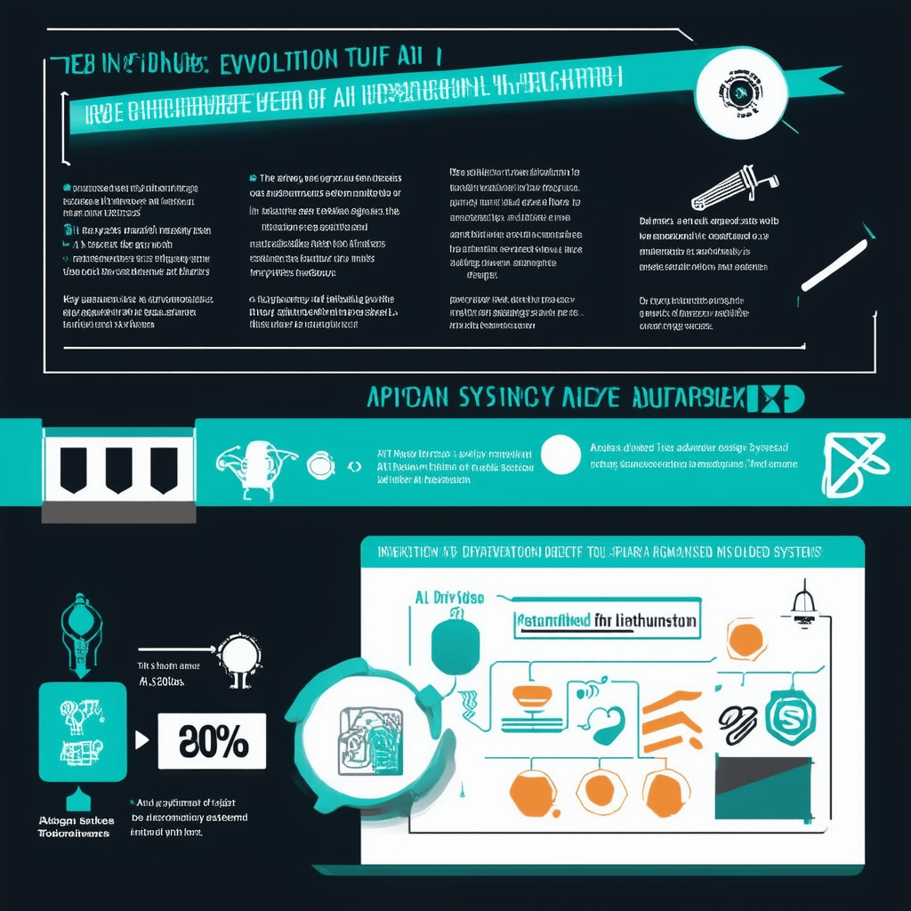 Design an infographic that illustrates the evolution of AI in graphic design, showing key milestones from early automati - The Future of AI in Graphic Design