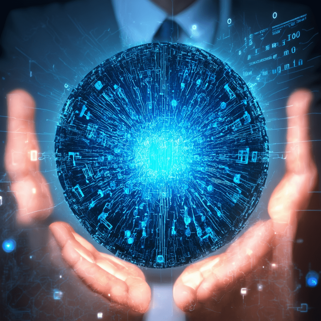 A focused, high-quality image representing the core concept of 'AI in Disaster Management'. - The Role of AI in Disaster Preparedness and Response