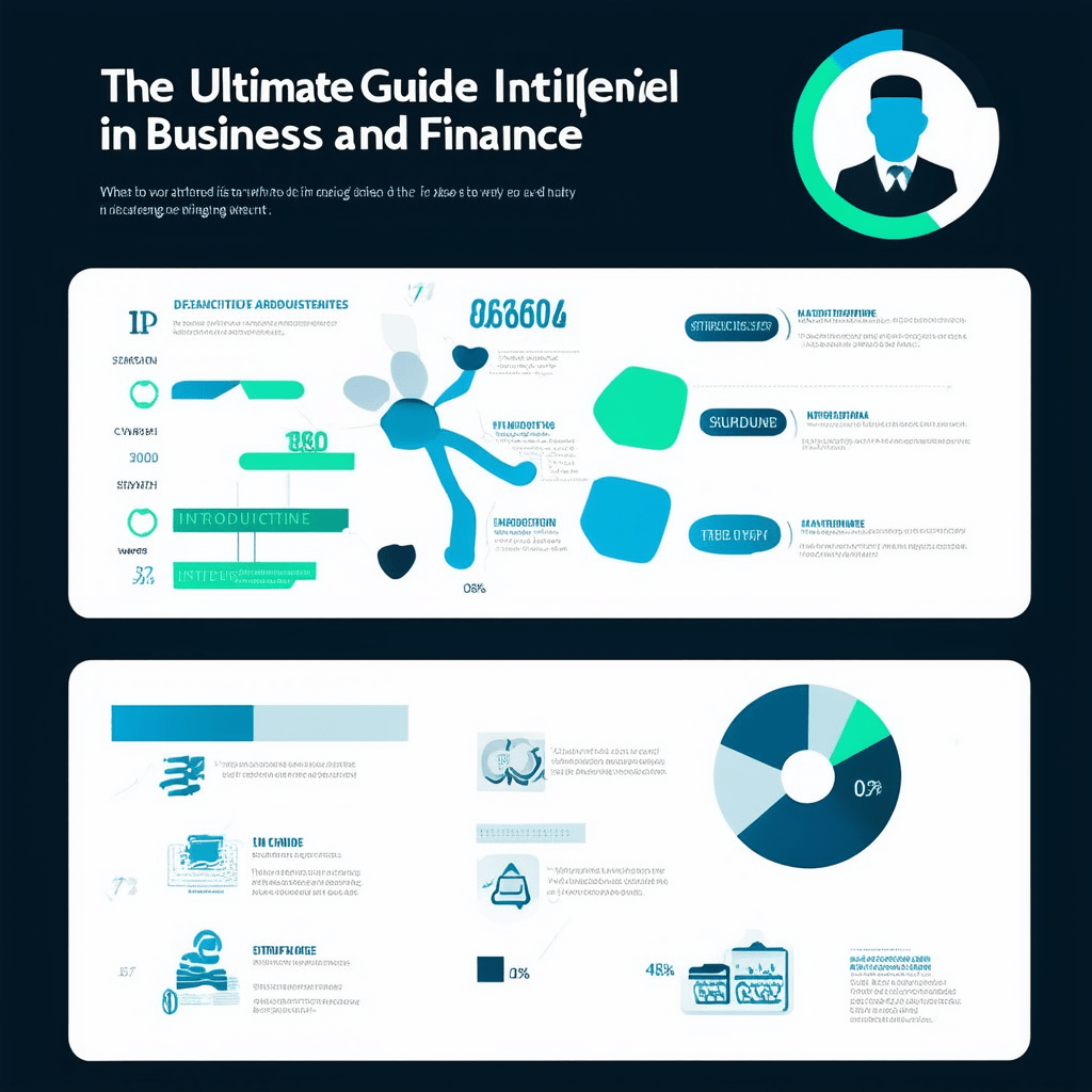 Create a professional and visually appealing infographic that summarizes the key points of the article 'The Ultimate Gui - The Ultimate Guide to Artificial Intelligence in Business and Finance