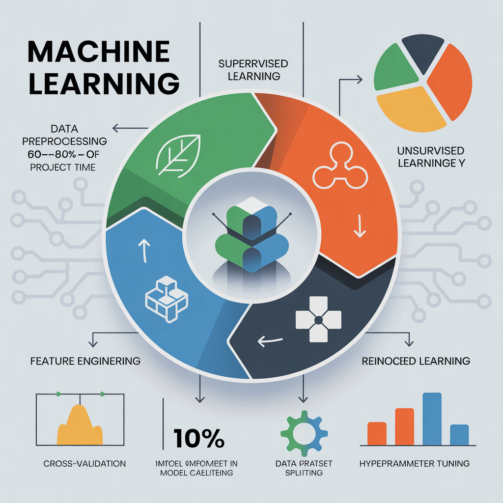 Create an engaging and informative infographic that visually represents key data science and machine learning techniques - The Ultimate Guide to Machine Learning and Data Science
