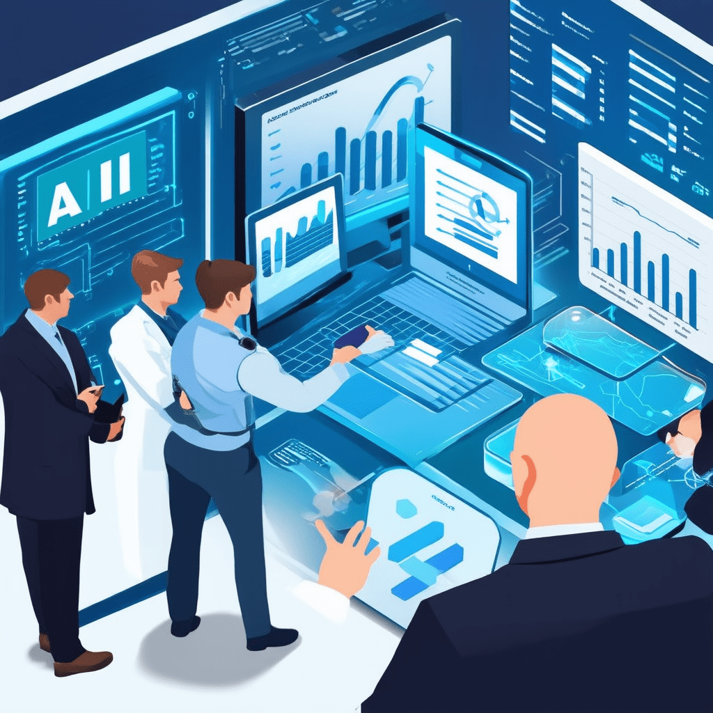 An image showing AI applications in decision-making across different sectors such as healthcare, logistics, and manufact - How Artificial Intelligence is Transforming Business Decision-Making Processes