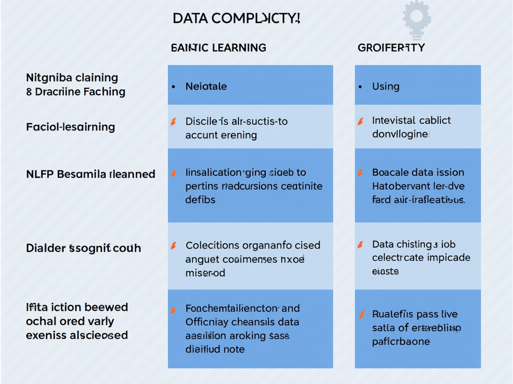 Visual comparison of major AI technologies, including machine learning, facial recognition, and NLP, focusing on their data collection methods and ...