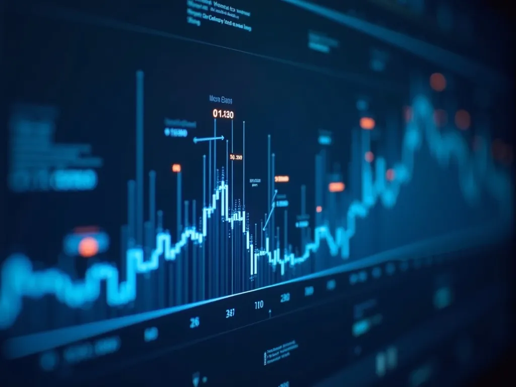 Visualize data analytics in action, showing graphs and charts that measure the performance improvements in a small business due to AI integration.