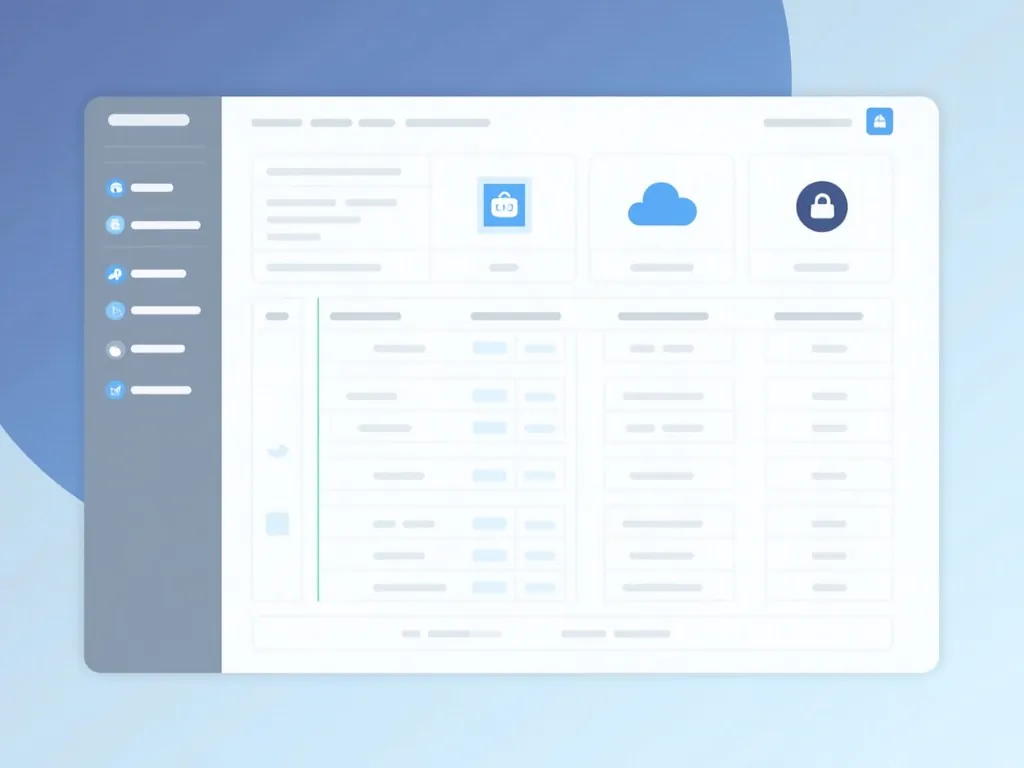 'Create an image showing a secure and encrypted AI financial tool interface, highlighting features like data encryption symbols and secure login proce