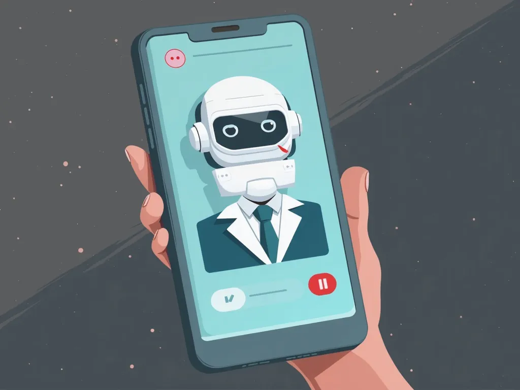 An AI chatbot displayed on a mobile phone screen, assisting a customer with inquiries about fashion products.